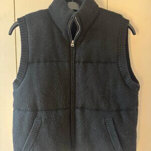 Merino Cashmere Puffer Vest- Size M -  Color Black